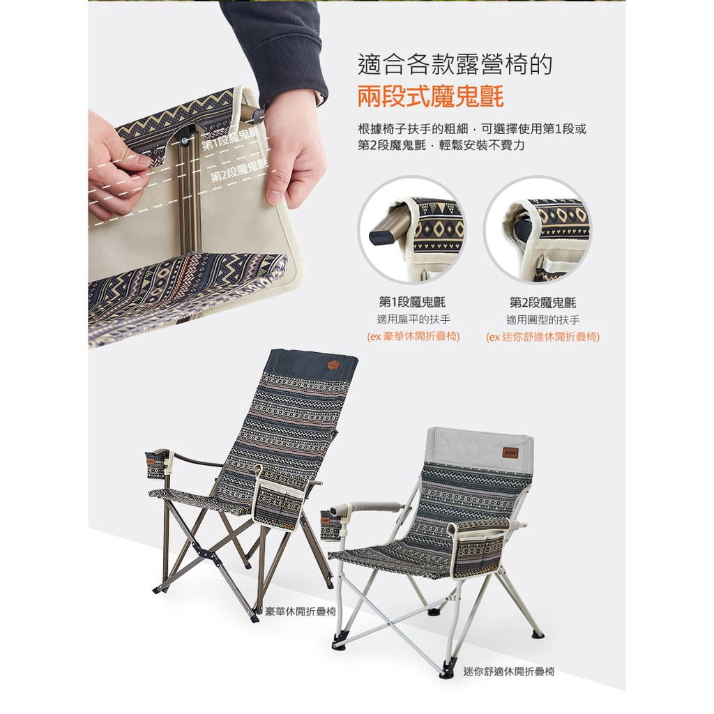 【KAZMI】極簡時尚豪華休閒折疊椅(經典黑) 摺疊椅 露營隨身椅 露營椅 野餐 露營 9