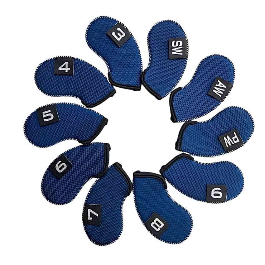 高爾夫潛水布-壓紋數字標籤鐵桿套(3-9 PSA )10個/組【GF22012】 7