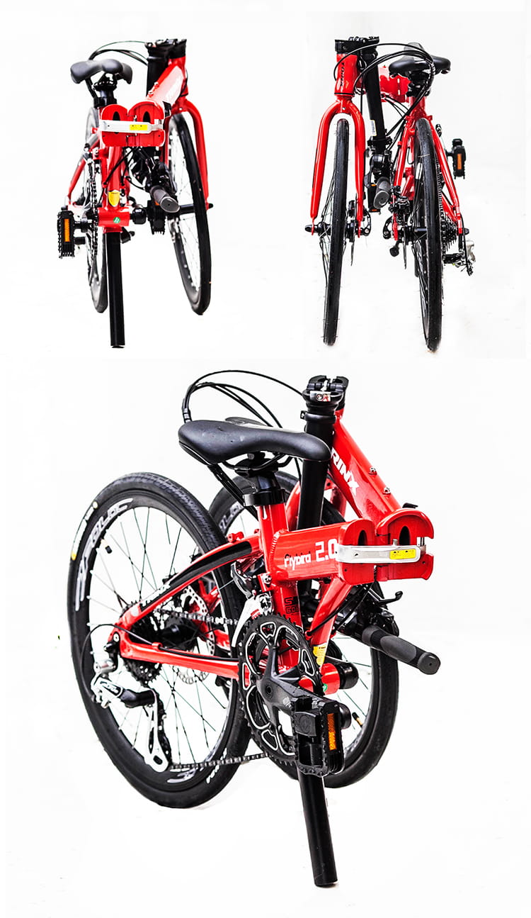 BIKEDNA FLYBIRD2.0 20寸16速52T大齒盤451輪組碟剎煞變合一鋁合金摺疊車 17