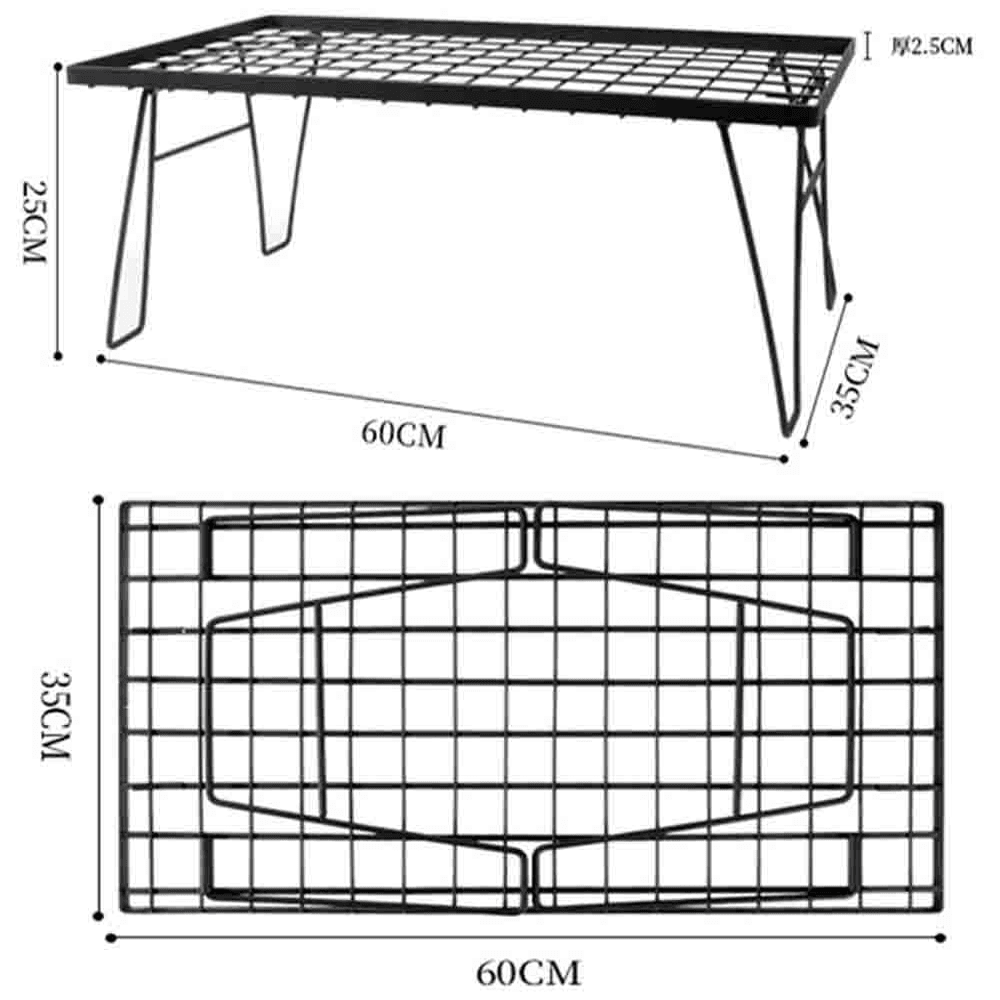 可摺疊鐵架桌 露營桌 網架桌 置物架 旅行野餐 登山 附收納袋【YV61239】 12