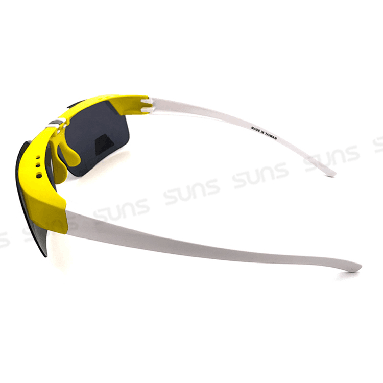 【suns】休閒上翻式偏光墨鏡 亮黃款 (可套鏡) 抗UV 8
