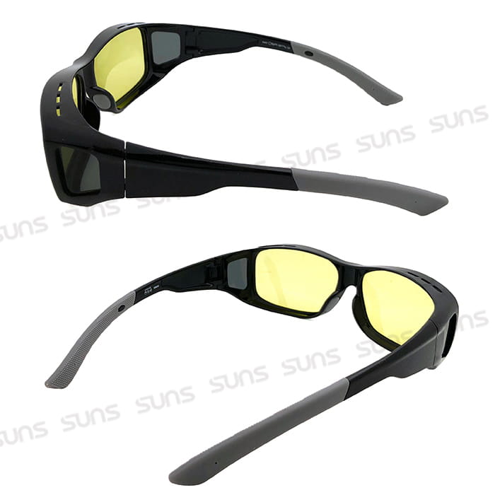 【suns】日夜兩用感光變色偏光墨鏡(可套式) 防眩光反光抗UV400 9