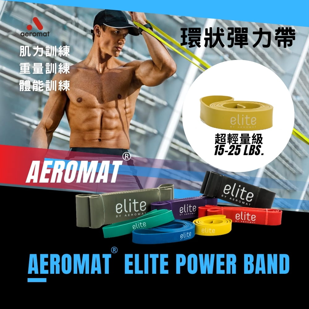 【美國AeroMat】環狀彈力帶-超輕量級15-25磅 0