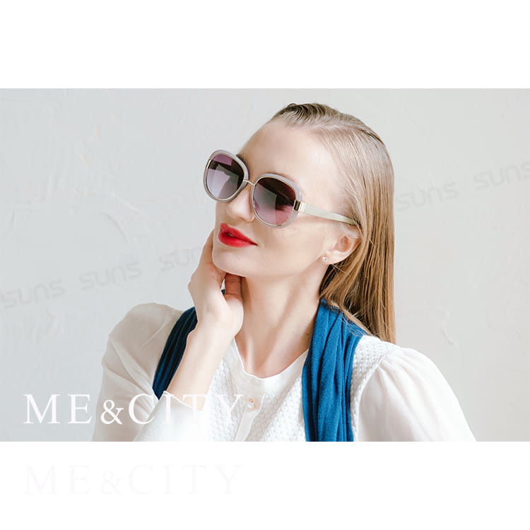 【ME&CITY】 時尚圓框太陽眼鏡 抗UV (ME 120019 E149) 3