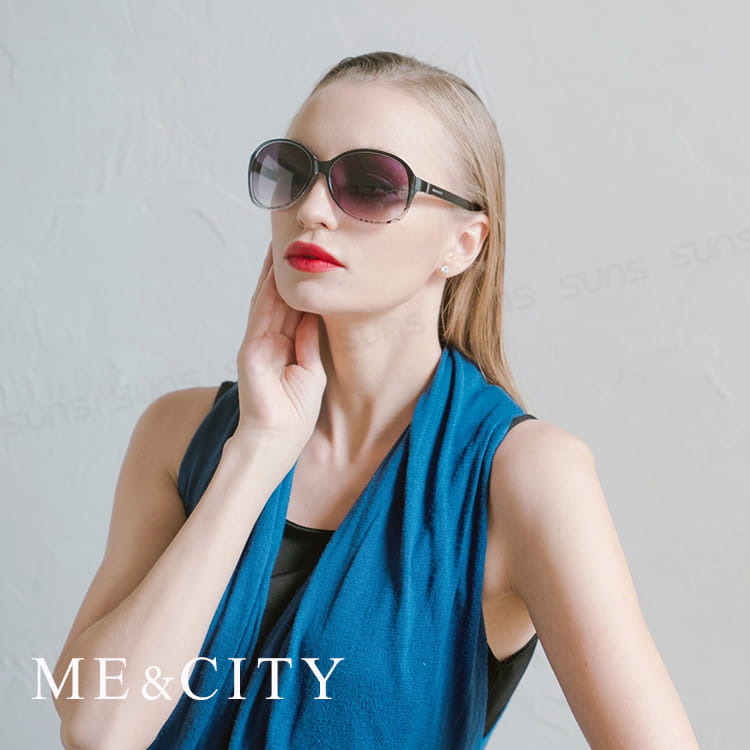 【ME&CITY】 時尚歐美透明紋路太陽眼鏡 抗UV (ME 1219 L01) 2