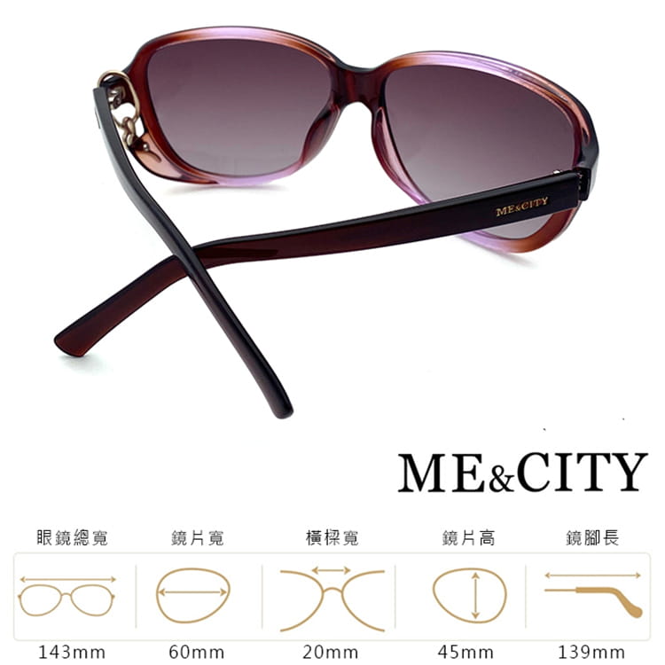 【ME&CITY】 甜美心型鑲鑽太陽眼鏡 抗UV (ME 120064 J123) 13