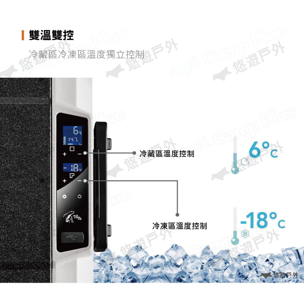 【艾比酷】雙槽雙溫控車用冰箱LG-D60 (悠遊戶外) 8