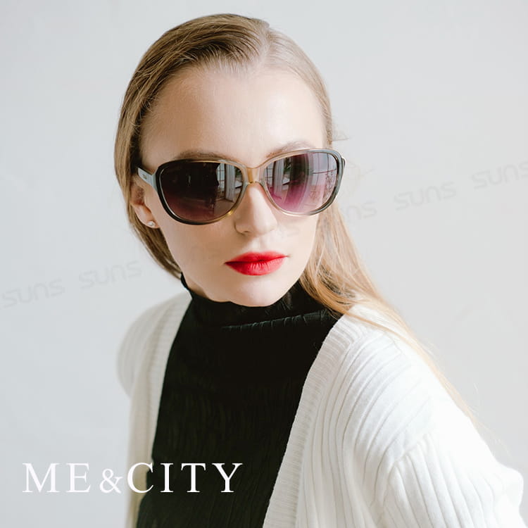 【ME&CITY】 甜美心型鑲鑽太陽眼鏡 抗UV (ME 120064 C102) 2
