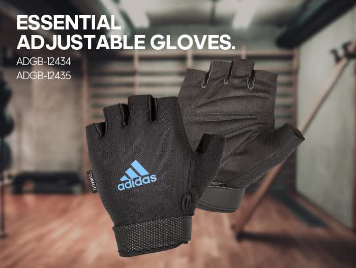 【adidas】Adidas 可調式透氣短指訓練手套【原廠公司貨保證】 2