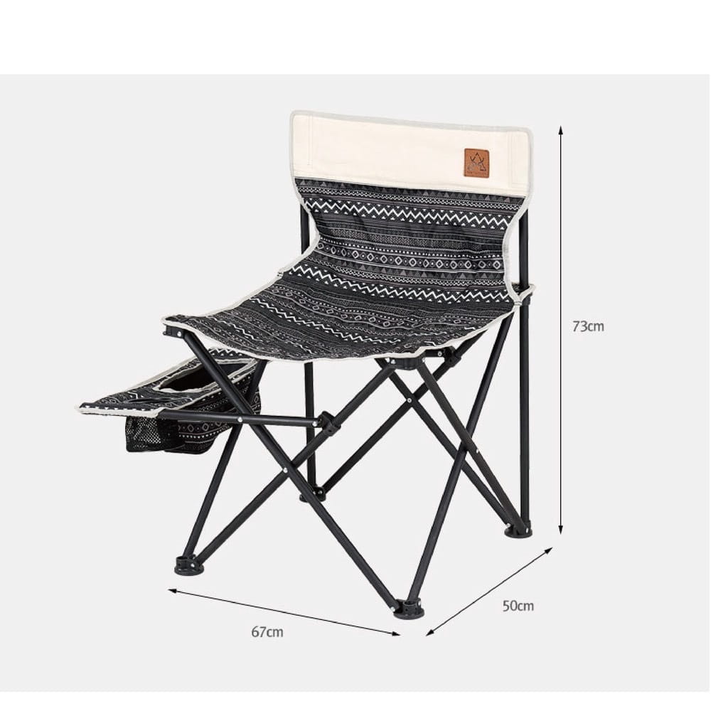 【Camp Plus】KZM 彩繪民族風多功能置物折疊椅 4