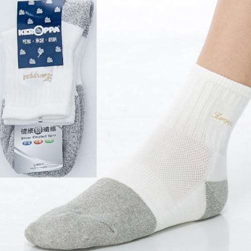 【可諾帕】銀纖維30%抗菌除臭運動厚底短襪C98003GS 0