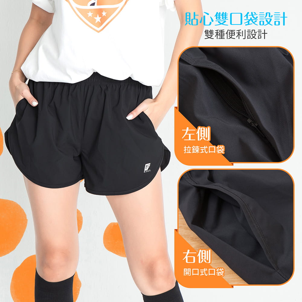 【GIAT】台灣製雙口袋輕量排汗運動短褲 8