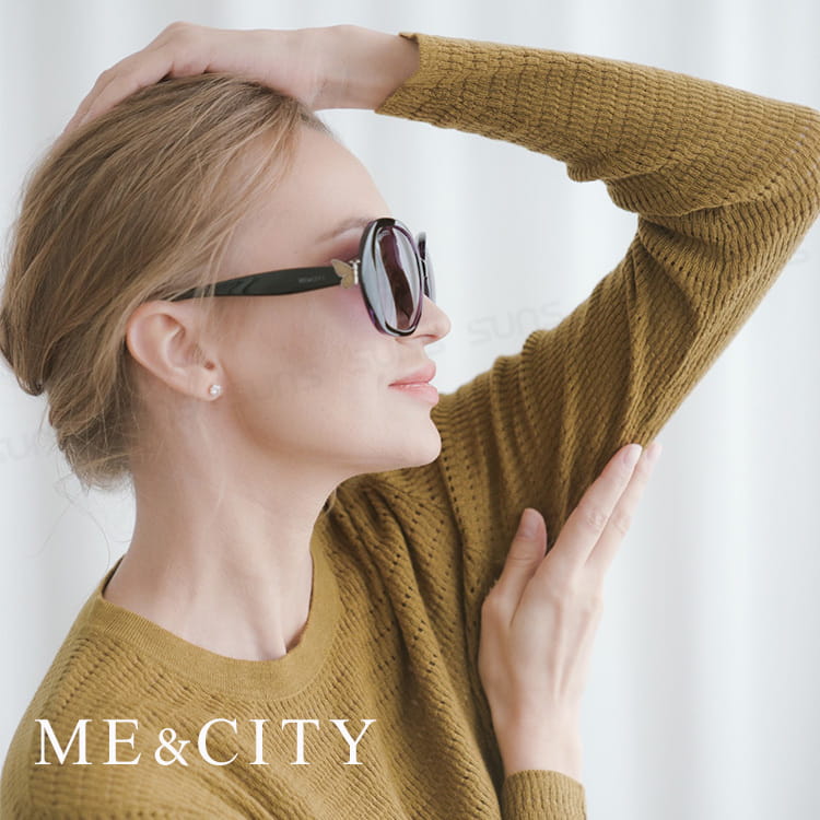 【ME&CITY】 歐美質感蝶飾太陽眼鏡 抗UV(ME 1206 L01) 1