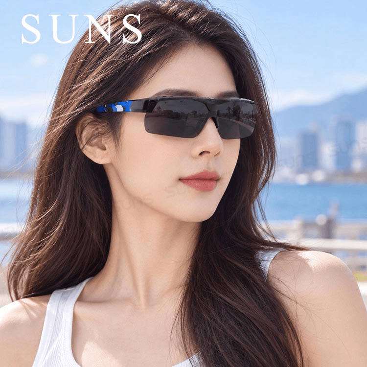 【suns】休閒上翻式偏光墨鏡  迷彩藍 (可套鏡) 抗UV 4