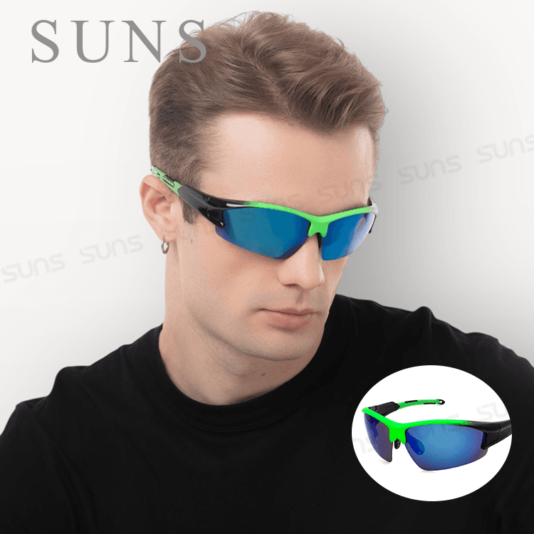 【suns】運動偏光太陽眼鏡 酷炫螢光綠 抗UV400 0