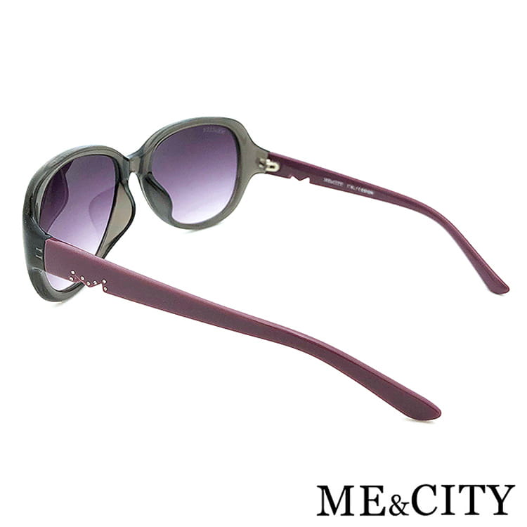 【ME&CITY】 歐美精緻M字母鑲鑽太陽眼鏡 抗UV (ME 1215 C01) 13