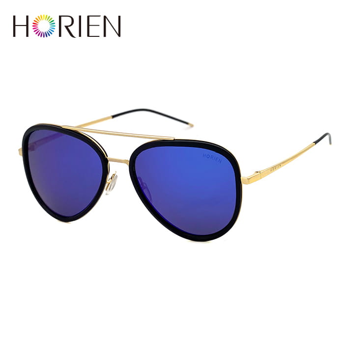 【HORIEN】海儷恩 經典復古飛行員偏光太陽眼鏡 經典藍 抗UV(N 6518 TD52) 6