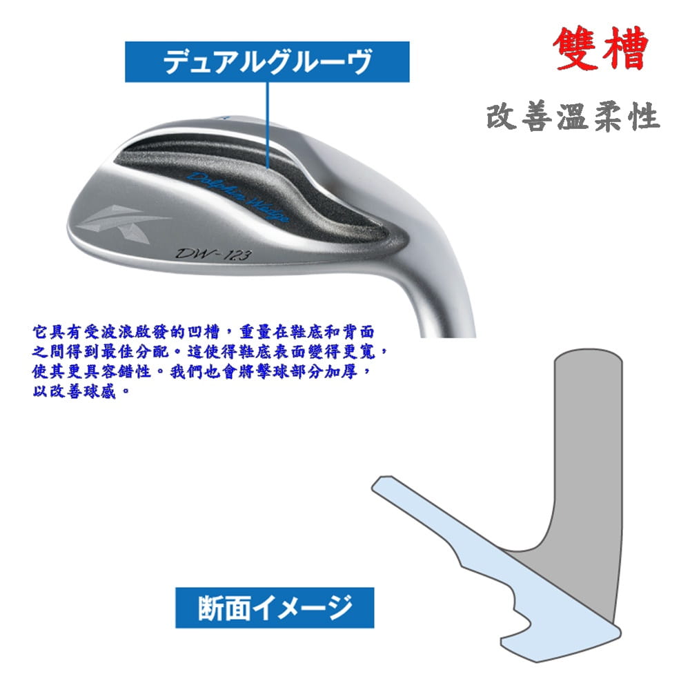 【CAIYI 凱溢】Kasco Dolphin Wedge DW-123 銀色挖起桿 14