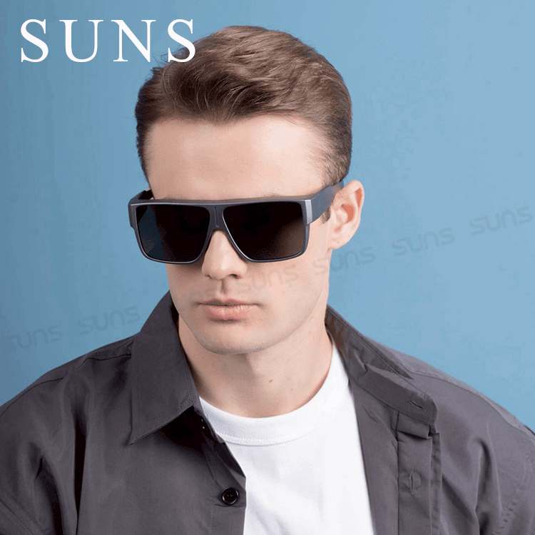 【suns】時尚特大框偏光墨鏡/套鏡 抗UV400 (可套鏡) N024 1