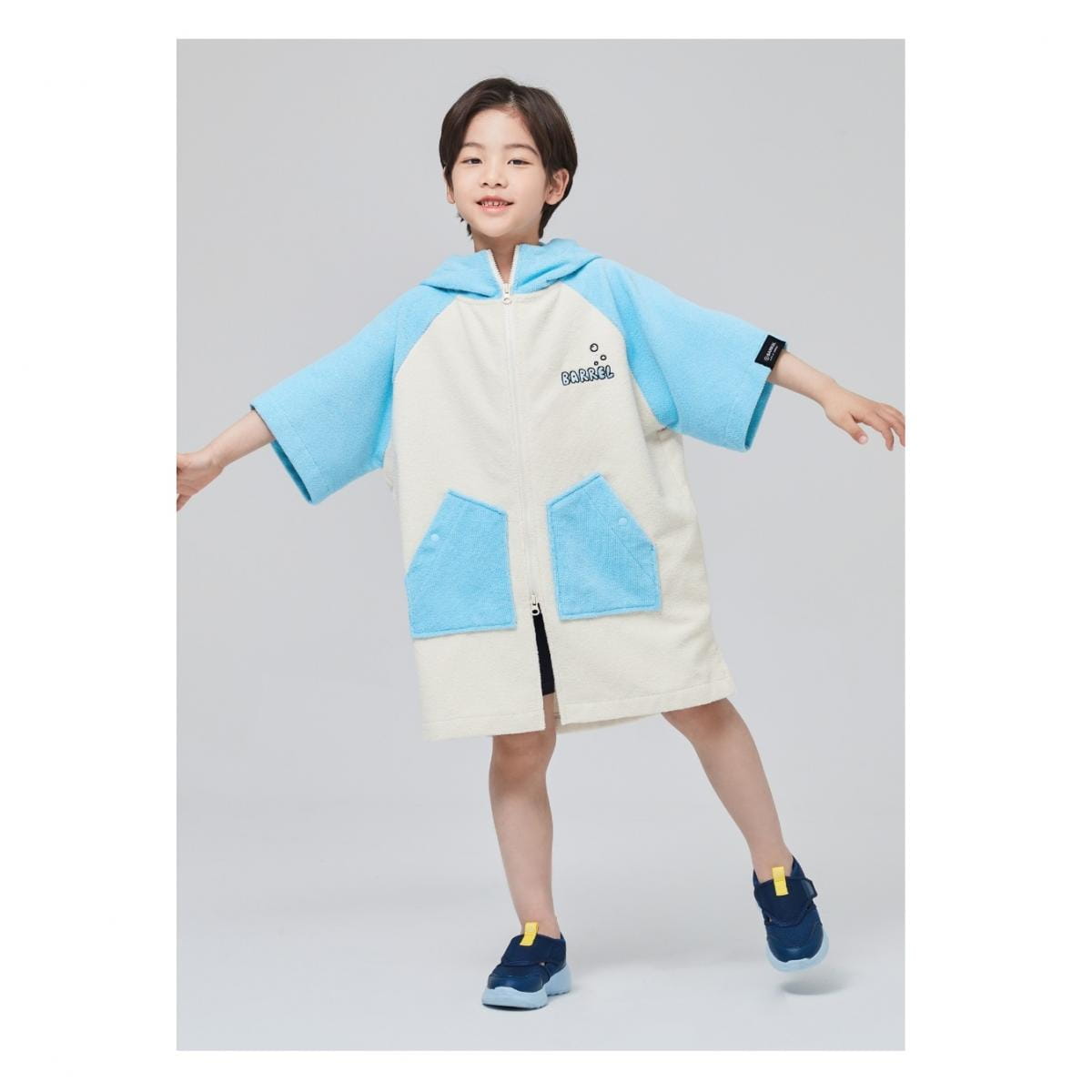 【BARREL】 兒童素色毛巾衣 #SKYBLUE 1