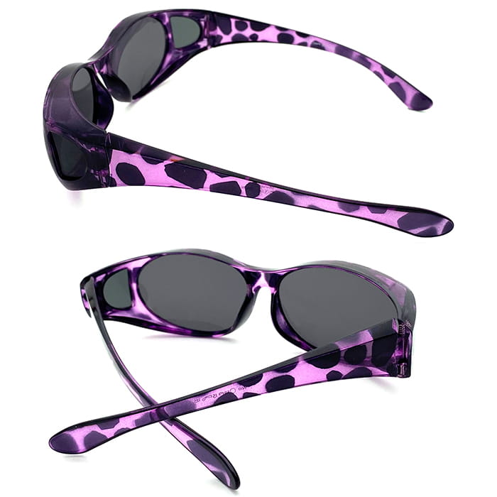 豹紋紫偏光太陽眼鏡  抗UV400 (可套鏡) 5