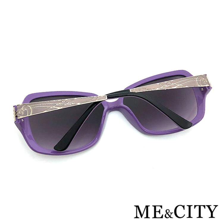 【ME&CITY】  浮雕閃耀花紋金屬太陽眼鏡 抗UV (ME 1218 L01) 10