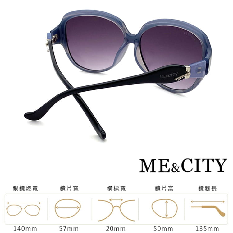 【ME&CITY】 甜美秘戀雙色太陽眼鏡 抗UV (ME 1213 L01) 11