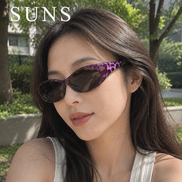 【suns】豹紋紫偏光太陽眼鏡  抗UV400 (可套鏡) 0