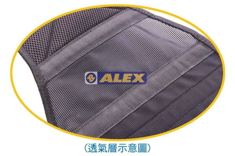 【CAIYI 凱溢】台灣製造 ALEX T-50高透氣纖薄型護腰.有4條不鏽鋼支撐片 2