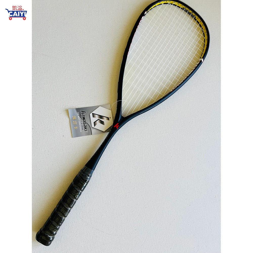 【CAIYI 凱溢】Kawasaki Super Carbon II 全碳纖維壁球拍 迴力拍 10