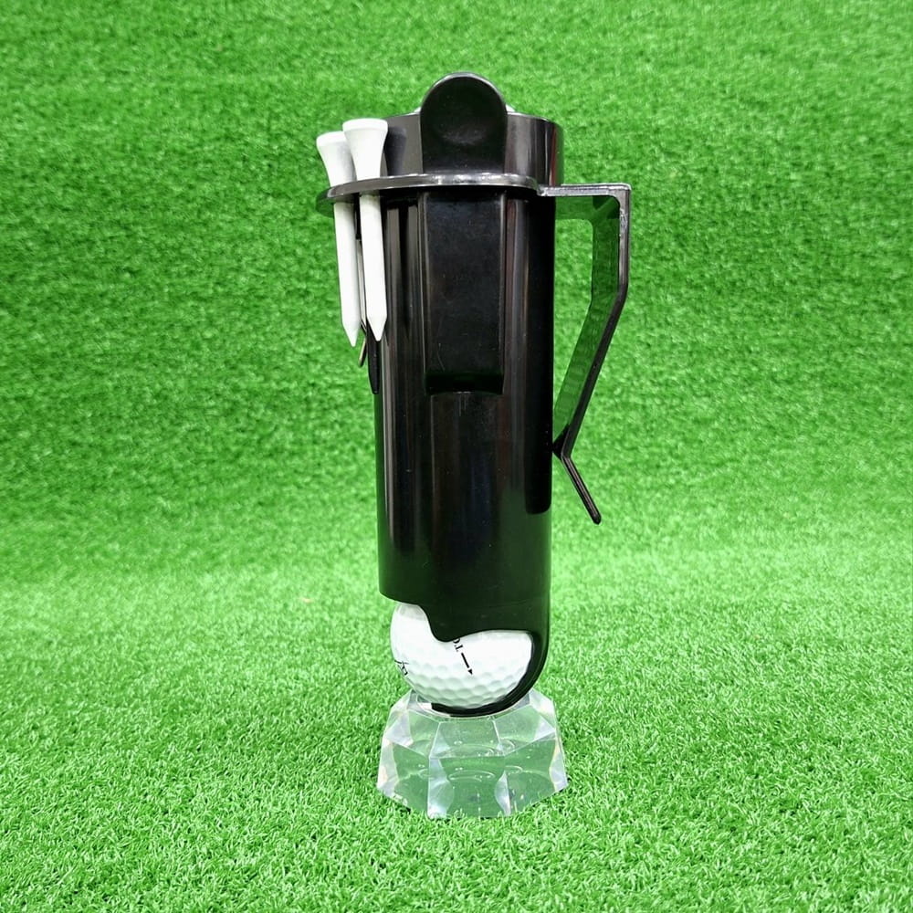 高爾夫夾式收納球筒杯/球座 收納三顆球附木TEE 可夾腰間/球袋側【GF04032】 5