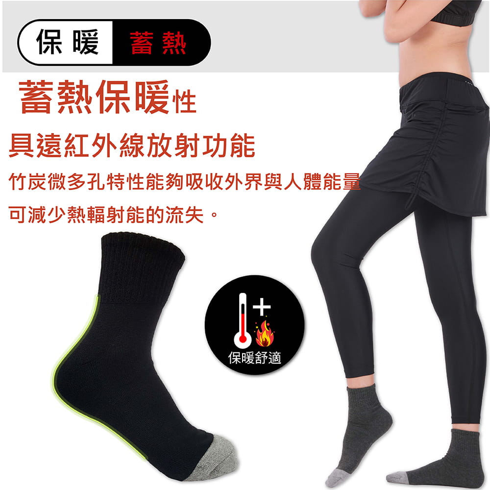 【MI MI LEO】台灣製竹炭機能運動襪-男女適用 2