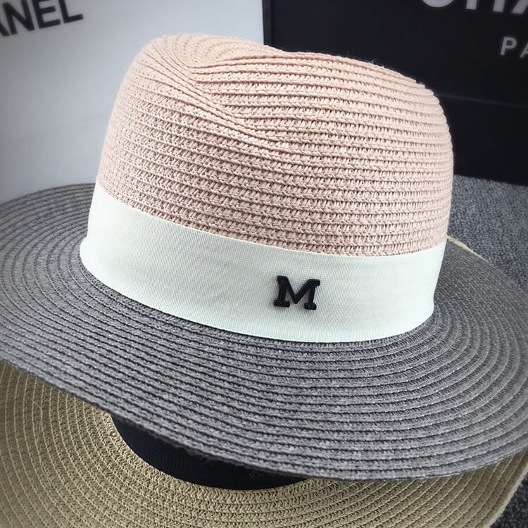 草帽 遮陽帽 細緻編織全年防曬法式風情百搭優雅閃變巨星名模風範 0