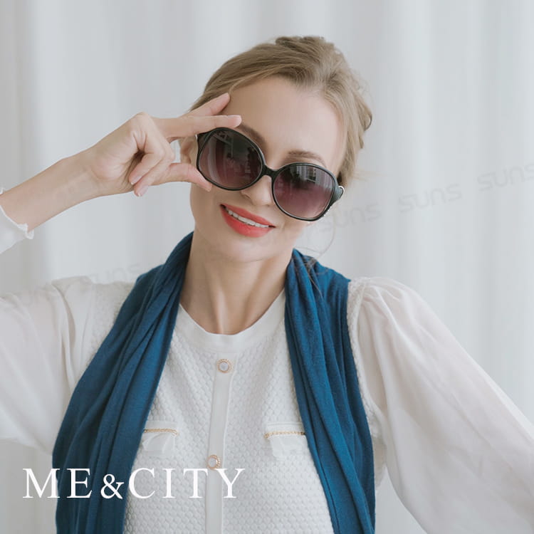【ME&CITY】 甜美心型鎖鍊太陽眼鏡 抗UV (ME 1223 L01) 2