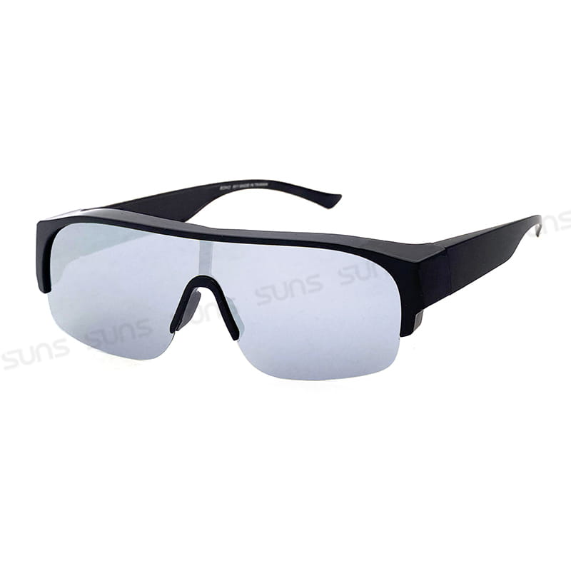 【suns】大框墨鏡 白水銀偏光太陽眼鏡 抗UV400 (可套鏡) 3