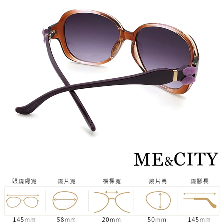 【ME&CITY】 甜美蝴蝶結造型太陽眼鏡 抗UV (ME 1225 J03) 11