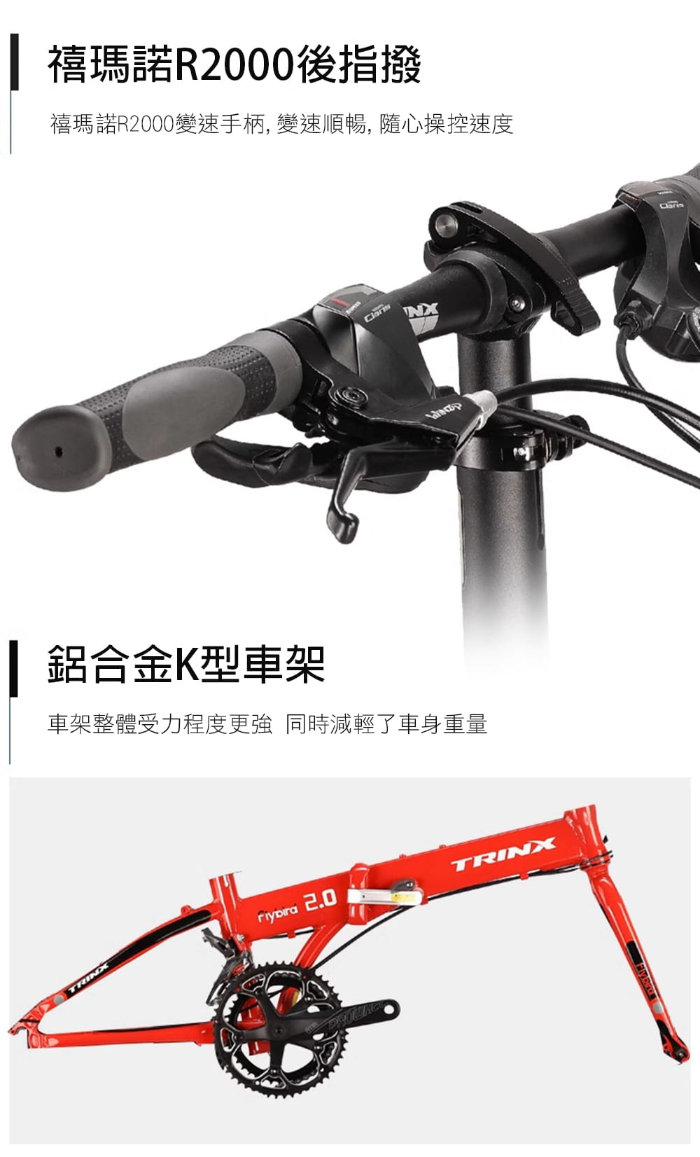 BIKEDNA FLYBIRD2.0 20寸16速52T大齒盤451輪組碟剎煞變合一鋁合金摺疊車 7