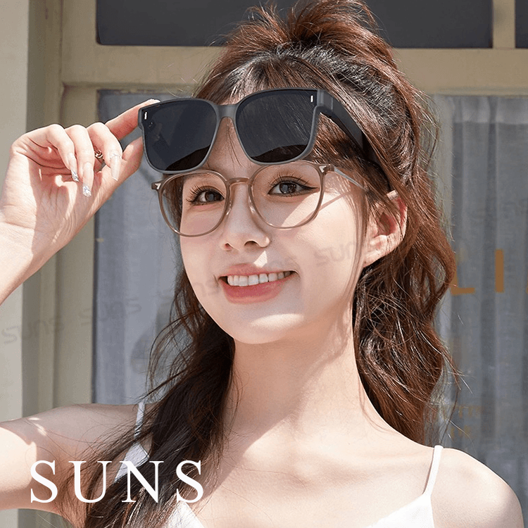 【suns】時尚韓版ins大框偏光太陽眼鏡 霧黑框 抗UV400 (可套鏡) 1