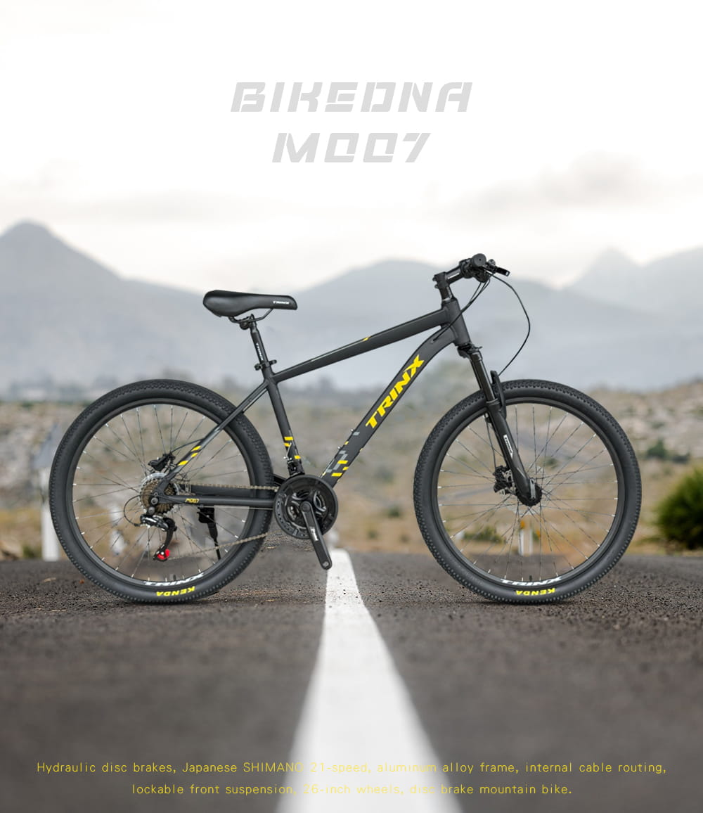 BIKEDNA M007 鋁合金26吋/29吋21速SHIMANO指撥碟剎前輪快拆避震可鎖定登山車 4