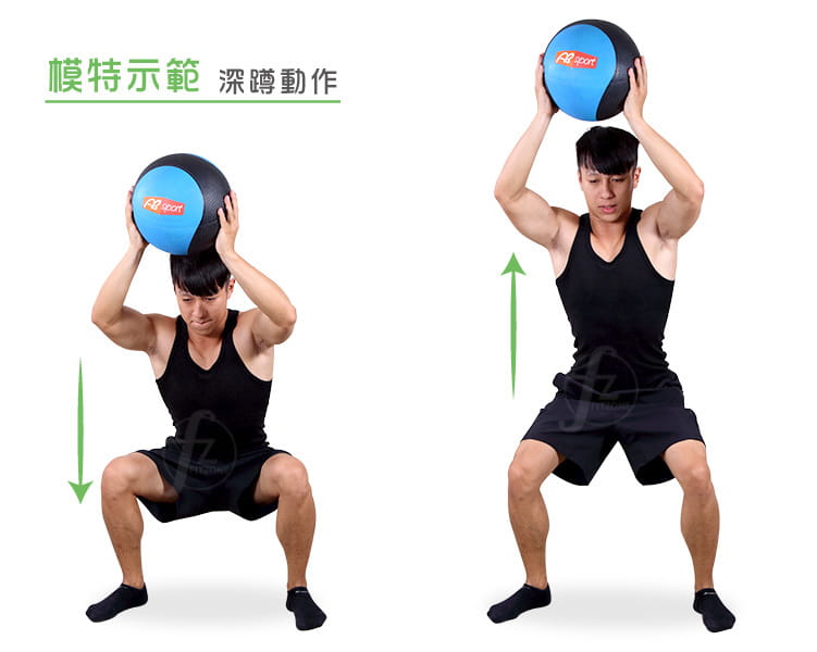 【ABSport】橡膠重力球（6KG－黑款）／健身球／重量球／藥球／實心球／平衡訓練球 5