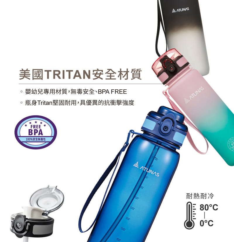 ATUNAS戶外玩咖運動瓶1000ml 1