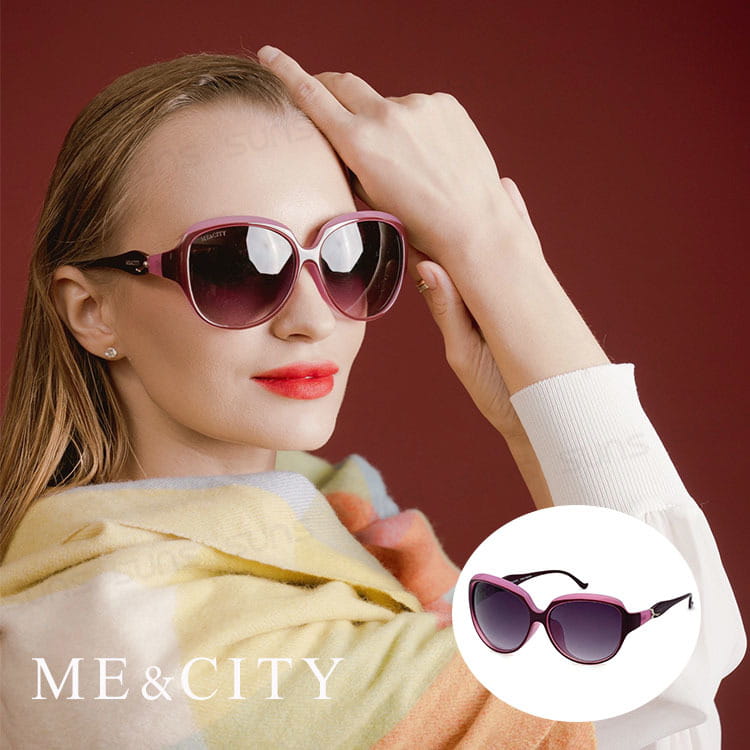【ME&CITY】 甜美秘戀雙色太陽眼鏡 抗UV (ME 1213 E02) 0
