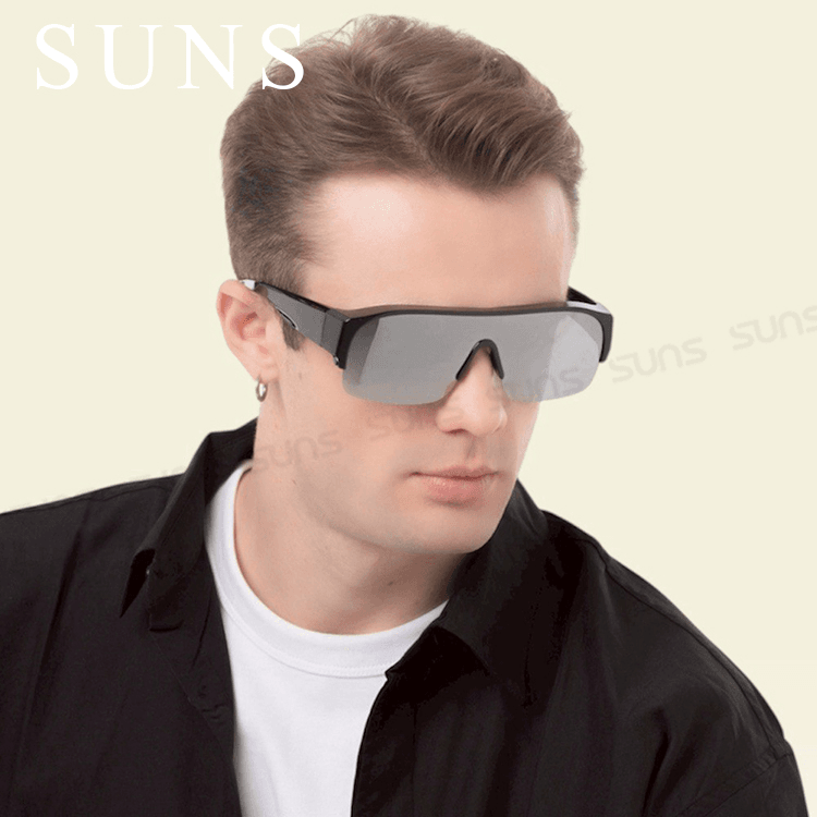 【suns】大框墨鏡 白水銀偏光太陽眼鏡 抗UV400 (可套鏡) 4
