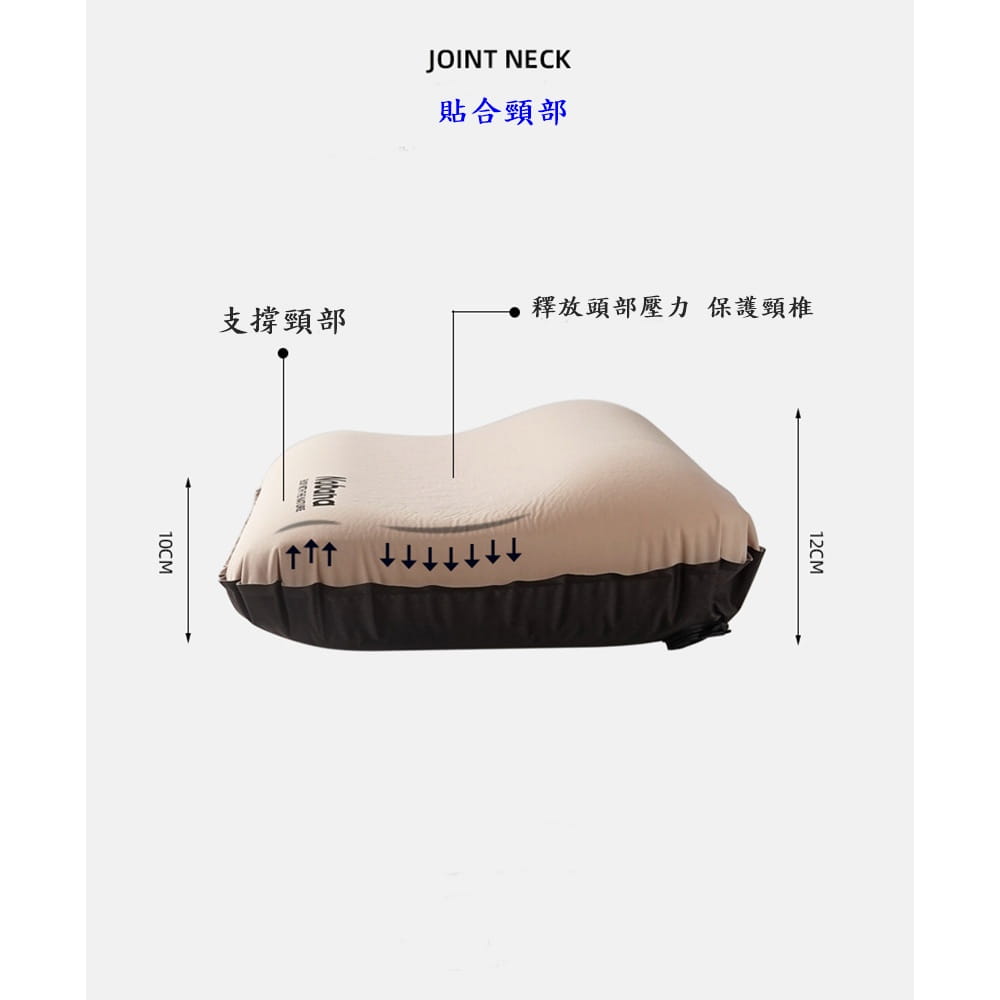 【CAIYI 凱溢】Caiyi 3D自動充氣枕頭 午休靠枕 頭枕 6