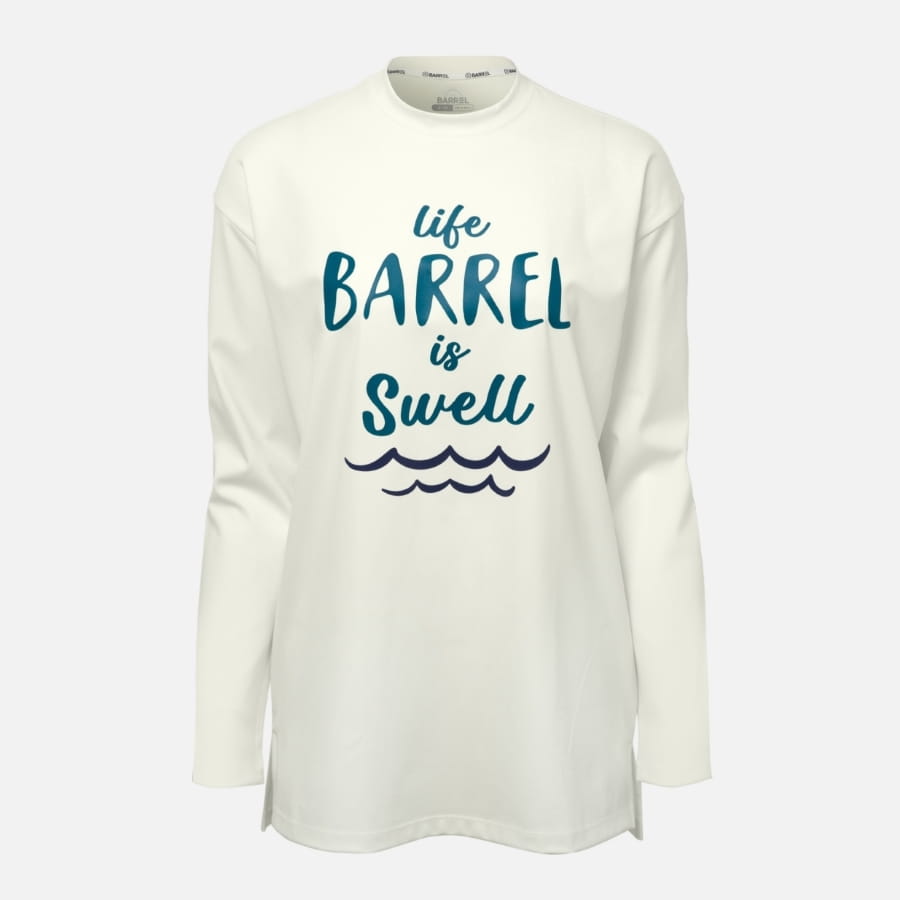 【BARREL】悠閒女款寬版長袖上衣 #IVORY 2