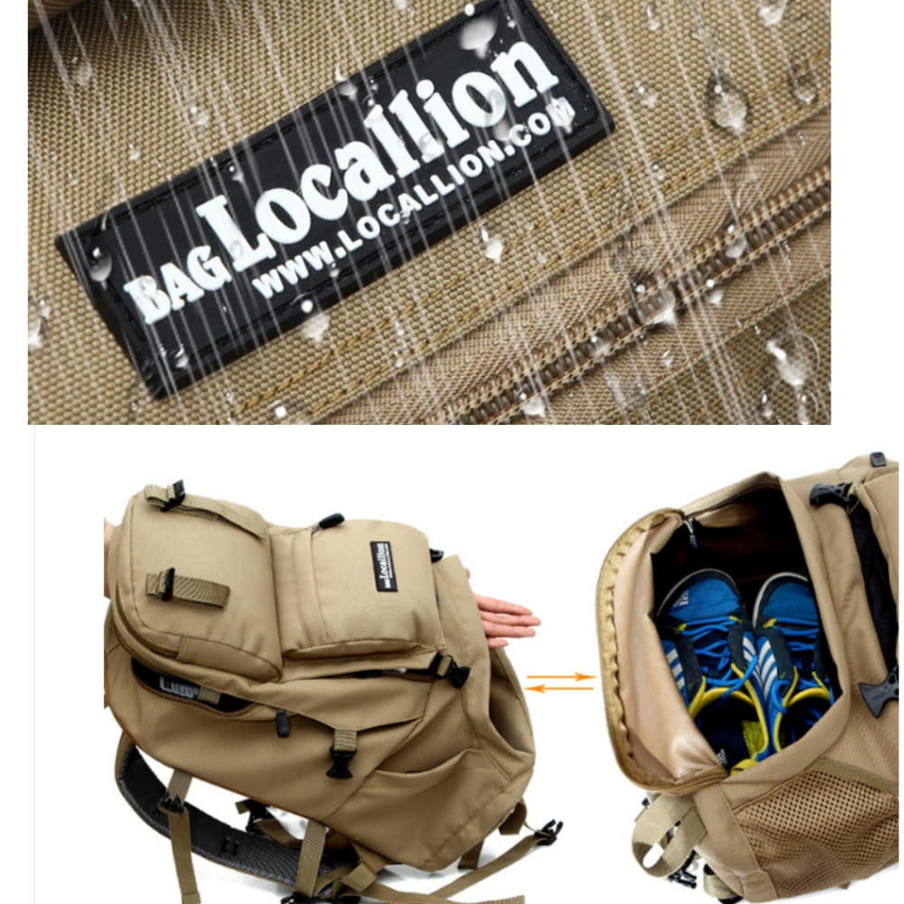巨安戶外【M112021933】 自助旅遊 露營野外 環島登山 分層獨立鞋艙防潑水後背包 1