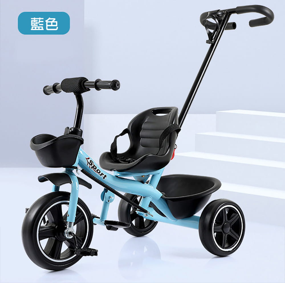 BIKEONE MINI33 德國工藝兒童三輪車腳踏車嬰幼兒推車適合1-4歲寶寶童車手推車附推竿 16