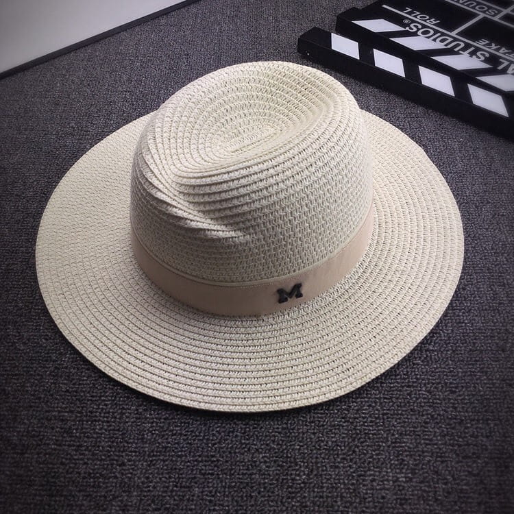 草帽 遮陽帽 細緻編織全年防曬法式風情百搭優雅閃變巨星名模風範 1
