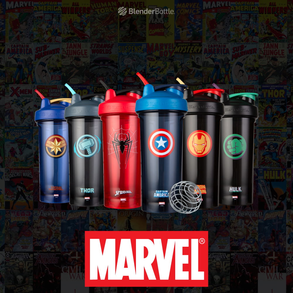 【Blender Bottle】Marvel超級英雄｜6款任選｜Pro28專業透亮搖搖杯 1