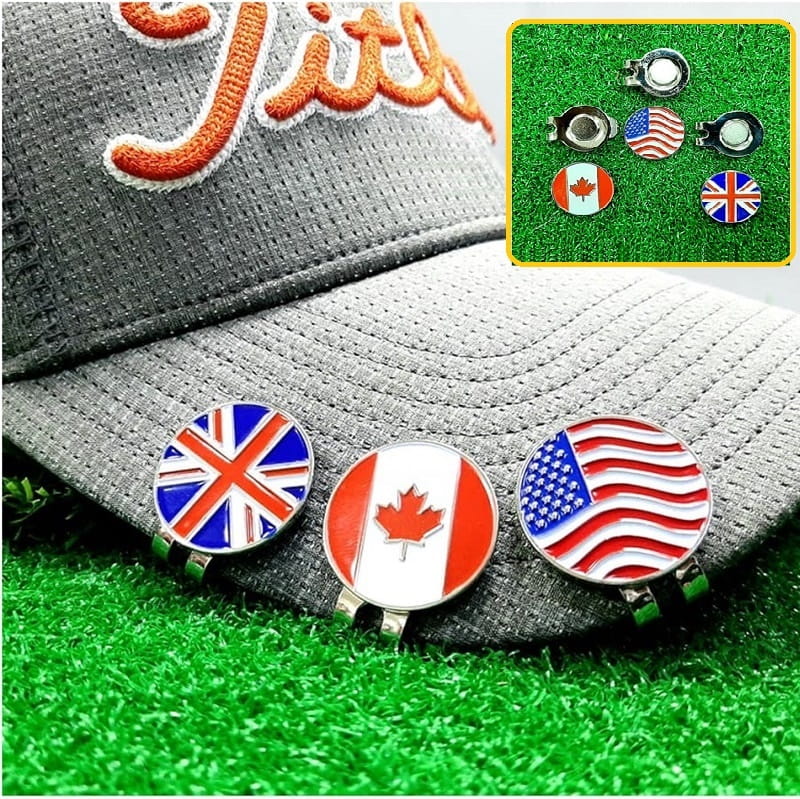 高爾夫Golf 國旗磁性球標+帽夾  馬克【GF01006】 0